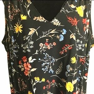 Black Floral CutOut Back Sleeveless Dress Old Navy